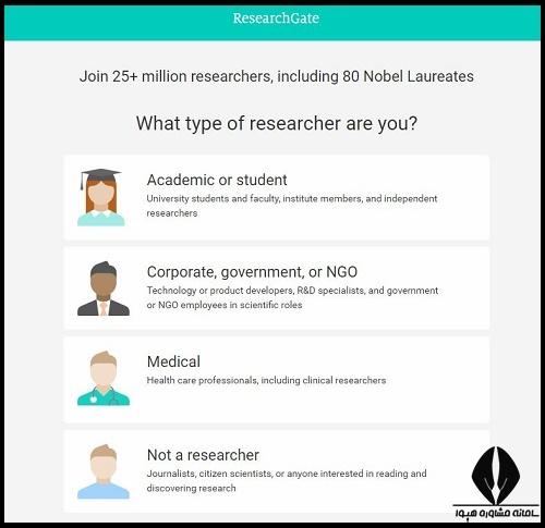 نحوه ثبت نام در ResearchGate